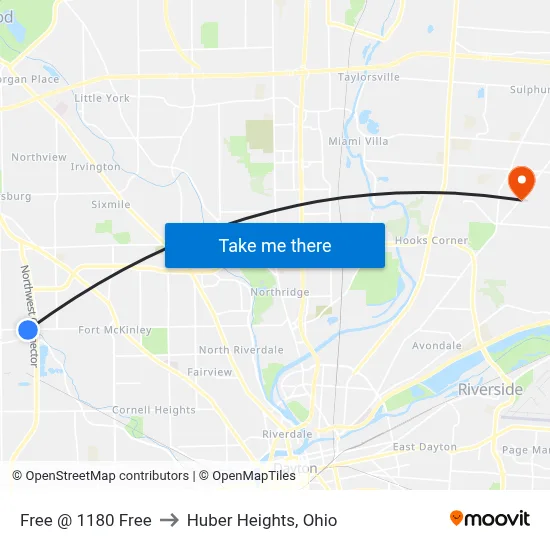 Free @ 1180 Free to Huber Heights, Ohio map