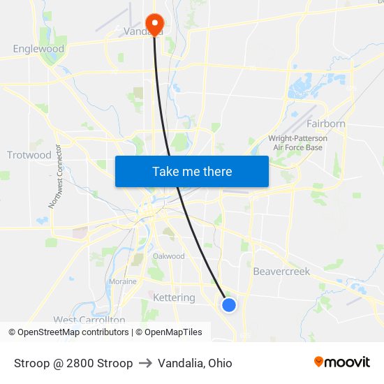 Stroop @ 2800 Stroop to Vandalia, Ohio map