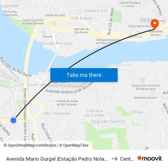 Avenida Mario Gurgel |Estação Pedro Nolasco to Centro map