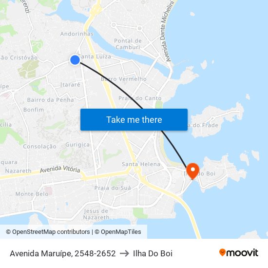 Avenida Maruípe, 2548-2652 to Ilha Do Boi map