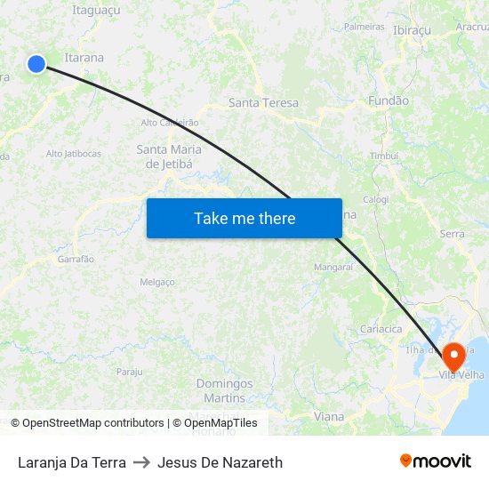 Laranja Da Terra to Jesus De Nazareth map