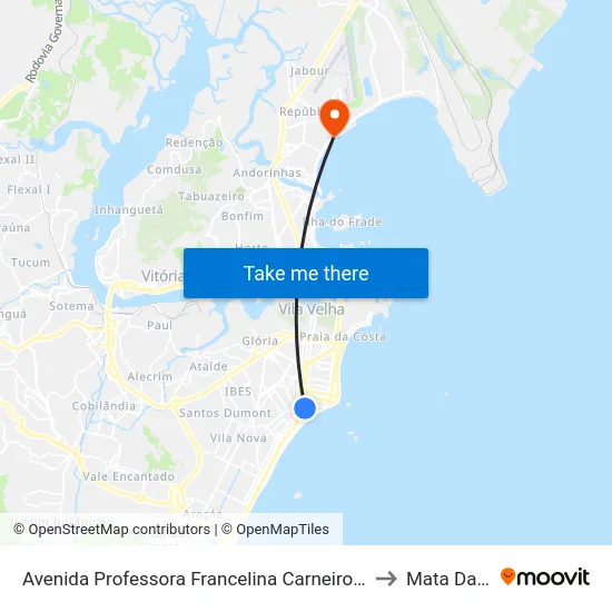 Avenida Professora Francelina Carneiro Setúbal, 731-751 to Mata Da Praia map