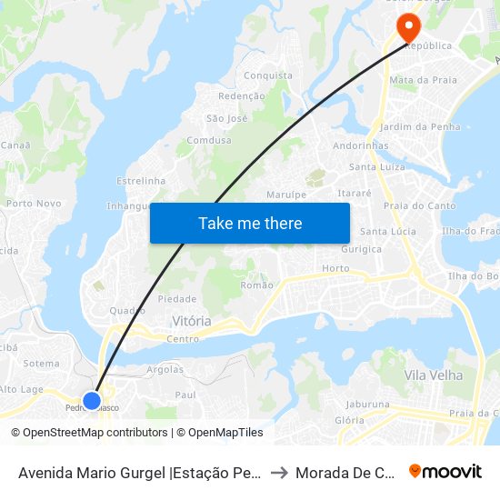 Avenida Mario Gurgel |Estação Pedro Nolasco to Morada De Camburi map