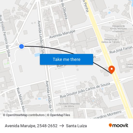 Avenida Maruípe, 2548-2652 to Santa Luíza map