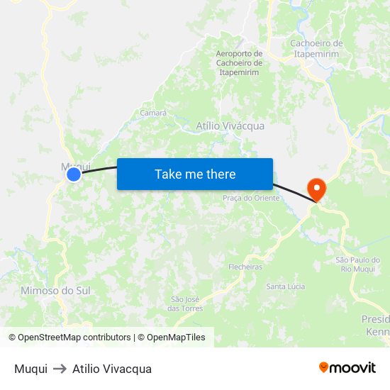 Muqui to Atilio Vivacqua map