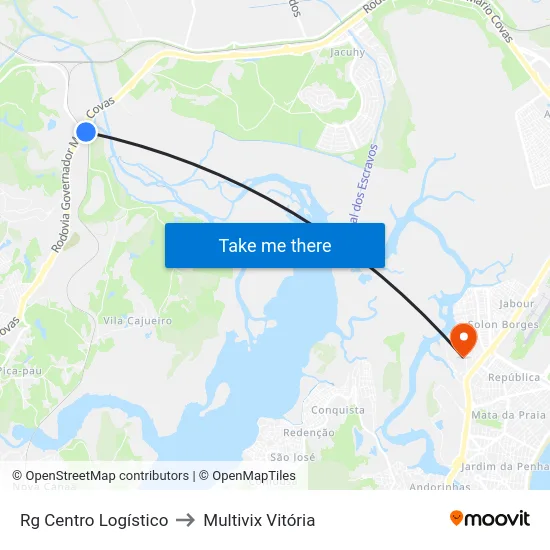 Rg Centro Logístico to Multivix Vitória map