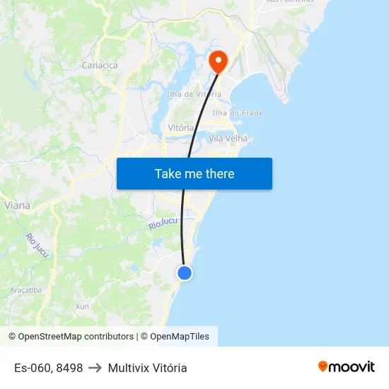 Es-060, 8498 to Multivix Vitória map
