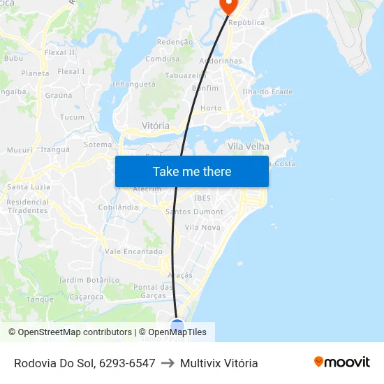Rodovia Do Sol, 6293-6547 to Multivix Vitória map