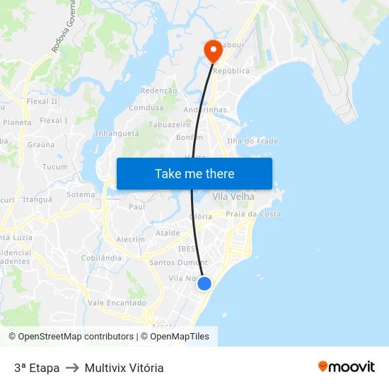 3ª Etapa to Multivix Vitória map