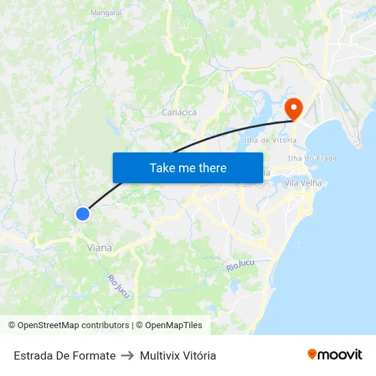 Estrada De Formate to Multivix Vitória map