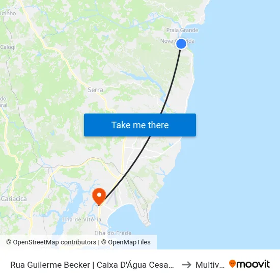 Rua Guilerme Becker | Caixa D'Água Cesanrua Guilerme Becker | Caixa D'Água Cesan to Multivix Vitória map
