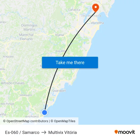 Es-060 / Samarco to Multivix Vitória map