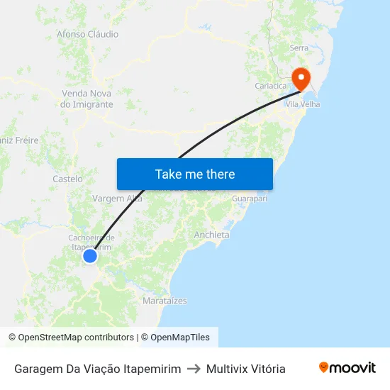 Garagem Da Viação Itapemirim to Multivix Vitória map