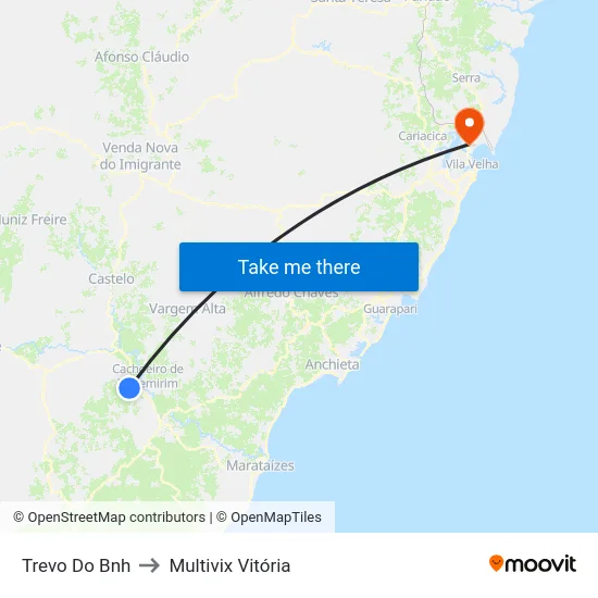 Trevo Do Bnh to Multivix Vitória map