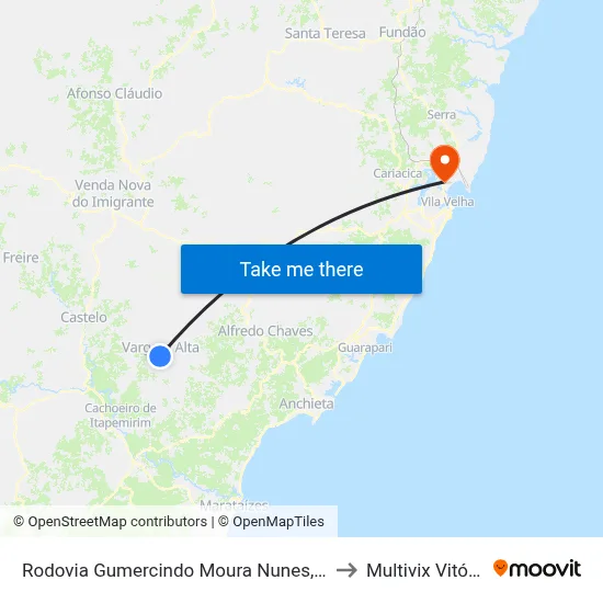 Rodovia Gumercindo Moura Nunes, 12 to Multivix Vitória map