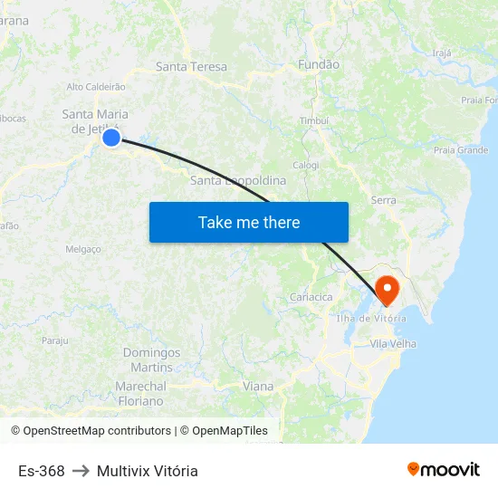 Es-368 to Multivix Vitória map
