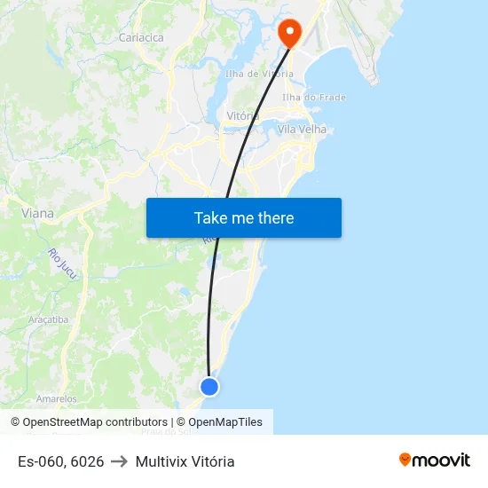 Es-060, 6026 to Multivix Vitória map