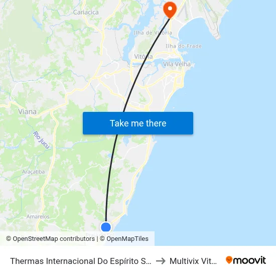 Thermas Internacional Do Espírito Santo to Multivix Vitória map