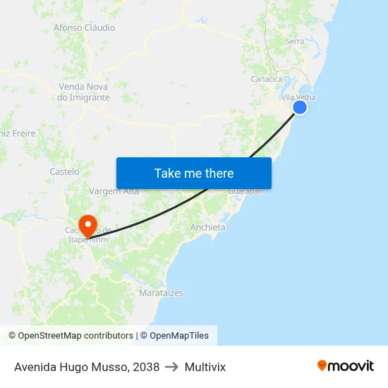 Avenida Hugo Musso, 2038 to Multivix map