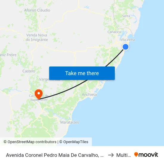 Avenida Coronel Pedro Maia De Carvalho, 510-534 to Multivix map