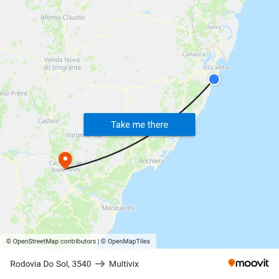 Rodovia Do Sol, 3540 to Multivix map