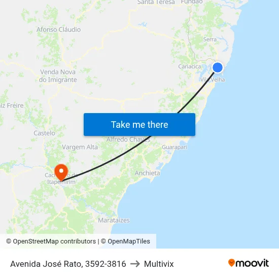 Avenida José Rato, 3592-3816 to Multivix map