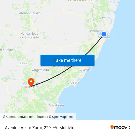 Avenida Alziro Zarur, 229 to Multivix map