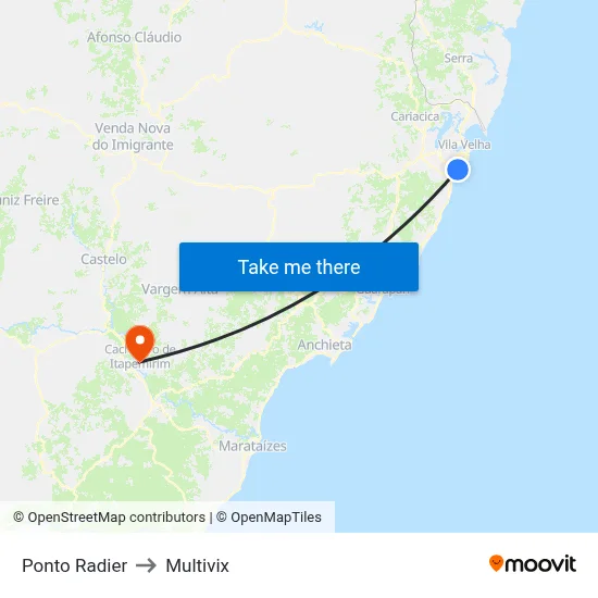 Ponto Radier to Multivix map