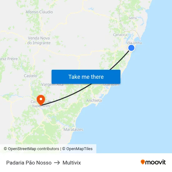 Padaria Pão Nosso to Multivix map