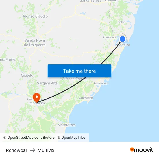 Renewcar to Multivix map