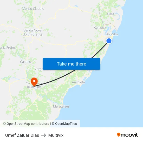 Umef Zaluar Dias to Multivix map