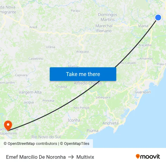 Emef Marcílio De Noronha to Multivix map