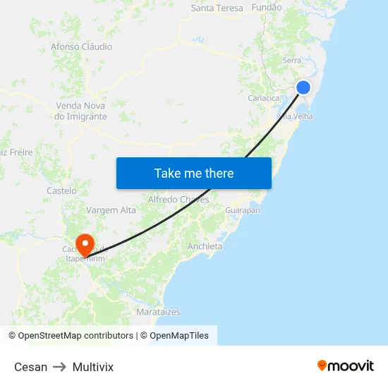 Cesan to Multivix map