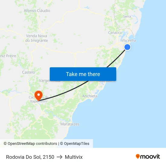 Rodovia Do Sol, 2150 to Multivix map