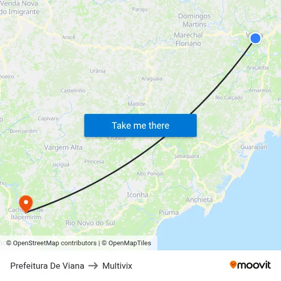 Prefeitura De Viana to Multivix map