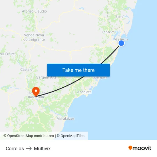 Correios to Multivix map