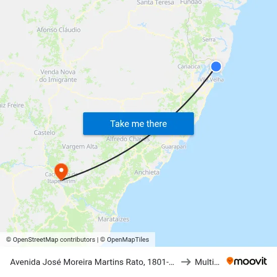 Avenida José Moreira Martins Rato, 1801-1945 to Multivix map
