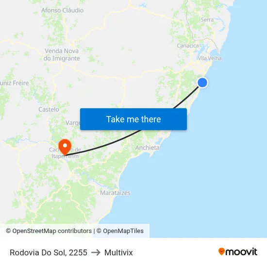 Rodovia Do Sol, 2255 to Multivix map
