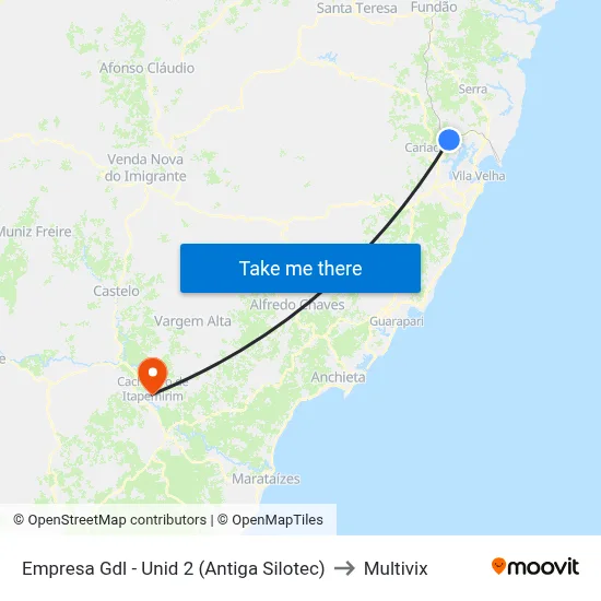 Empresa Gdl - Unid 2 (Antiga Silotec) to Multivix map