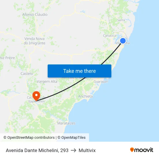 Avenida Dante Michelini, 293 to Multivix map