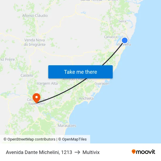 Avenida Dante Michelini, 1213 to Multivix map