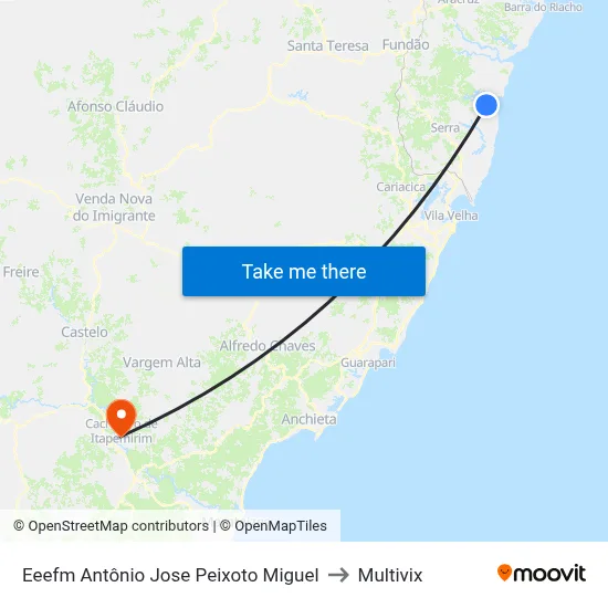 Eeefm Antônio Jose Peixoto Miguel to Multivix map
