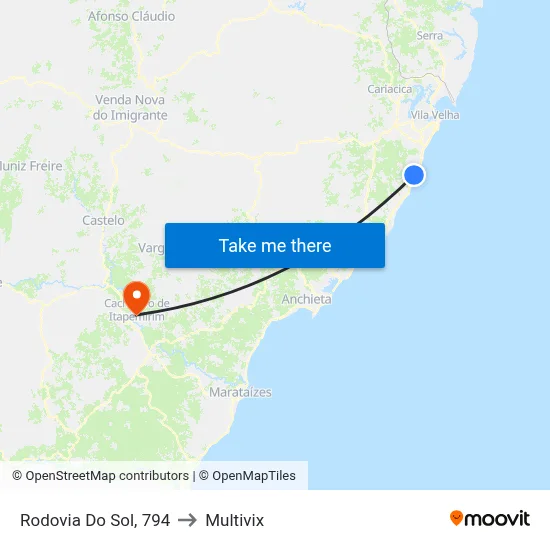 Rodovia Do Sol, 794 to Multivix map