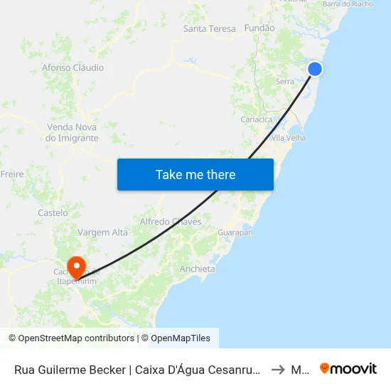 Rua Guilerme Becker | Caixa D'Água Cesanrua Guilerme Becker | Caixa D'Água Cesan to Multivix map