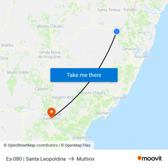 Es-080 | Santa Leopoldina to Multivix map
