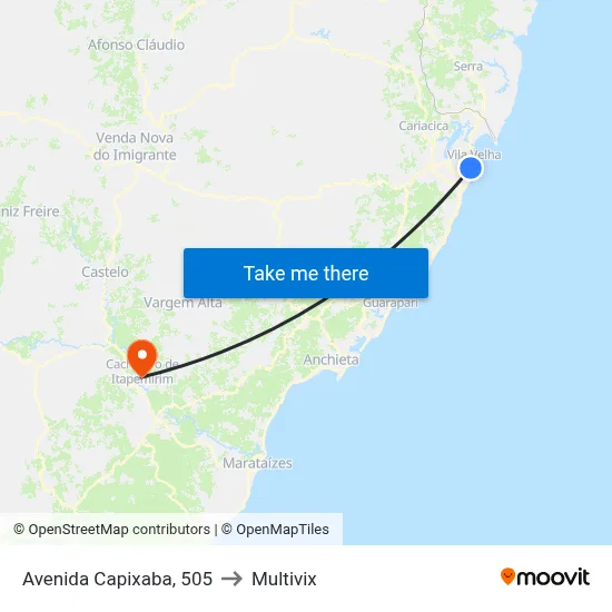 Avenida Capixaba, 505 to Multivix map