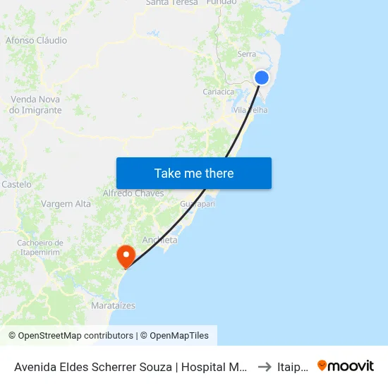 Avenida Eldes Scherrer Souza | Hospital Metropolitano to Itaipava map