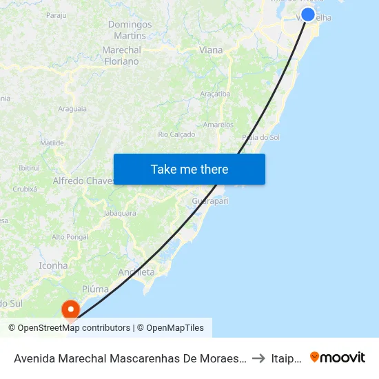 Avenida Marechal Mascarenhas De Moraes, 4135-4309 to Itaipava map