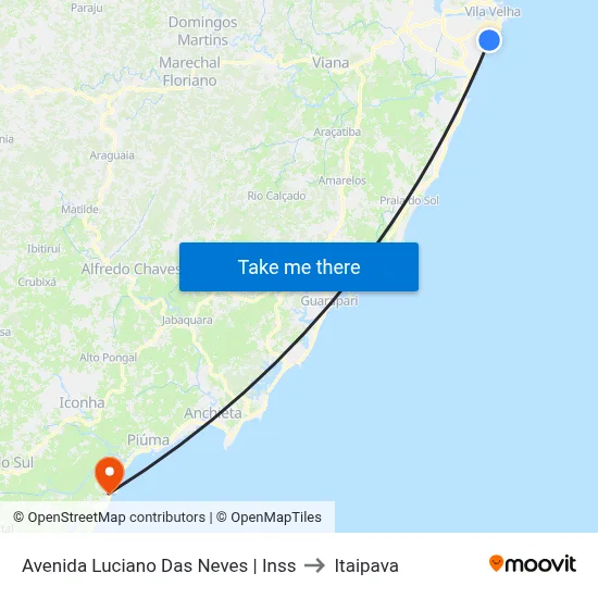 Avenida Luciano Das Neves | Inss to Itaipava map