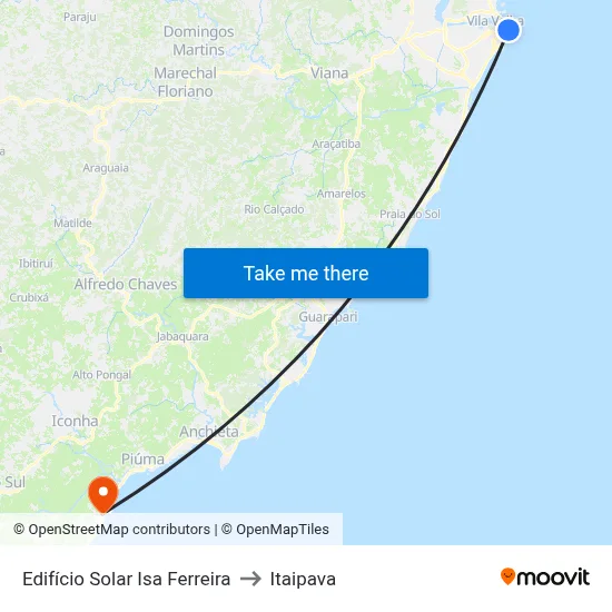 Edifício Solar Isa Ferreira to Itaipava map